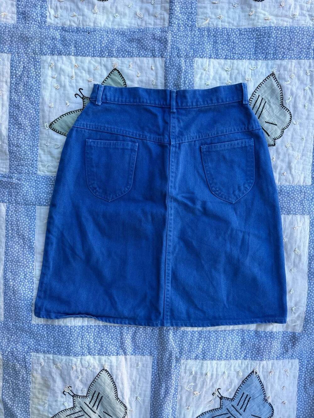 Vintage Hunt Club 80s Blue Denim Skirt with the cutest pockets!!
